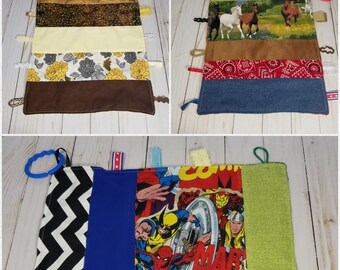 Baby Security Blanket, Sensory Blanket, Tag Blanket