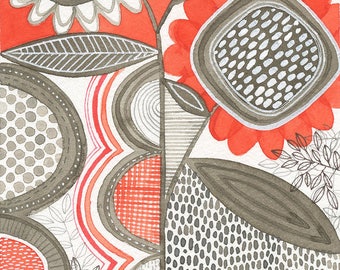 No.10, ORIGINAL watercolour, abstract floral, botanical, art, wall art, home decor