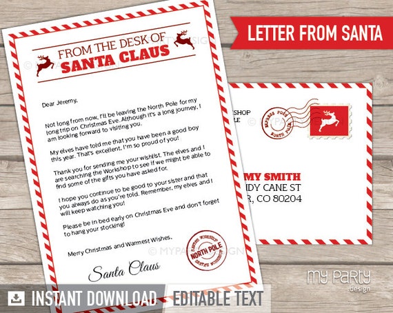 santa envelope template