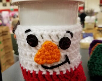 Snowman or Santa cup cozy
