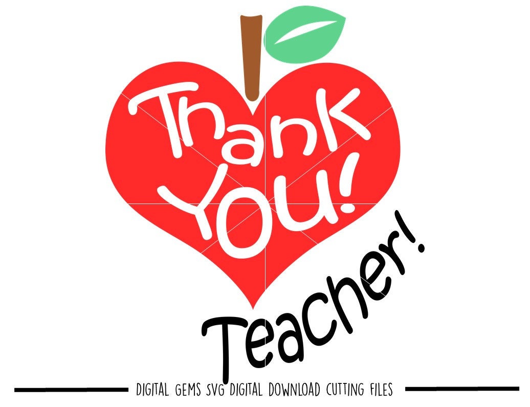 Download Thank You Teacher svg / dxf / eps / png files. Digital