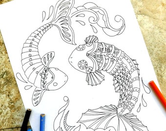 Fish Coloring Page coloring pages koi coloring page