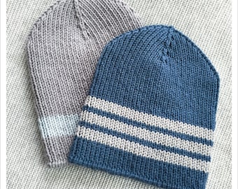 HAT KNITTING PATTERN - Sporty Beanie