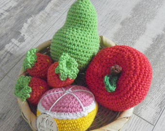 fruit - crochet - toy