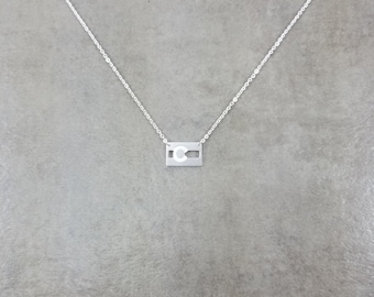 Colorado State Flag Silver Plated Necklace in Gift Box United States Stripes CO Skies Earth Civil Flag