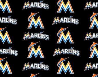 MLB Miami Marlins Cotton Fabric by the yard