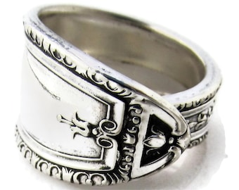 Spoon Ring Art Deco Louisiana Pattern