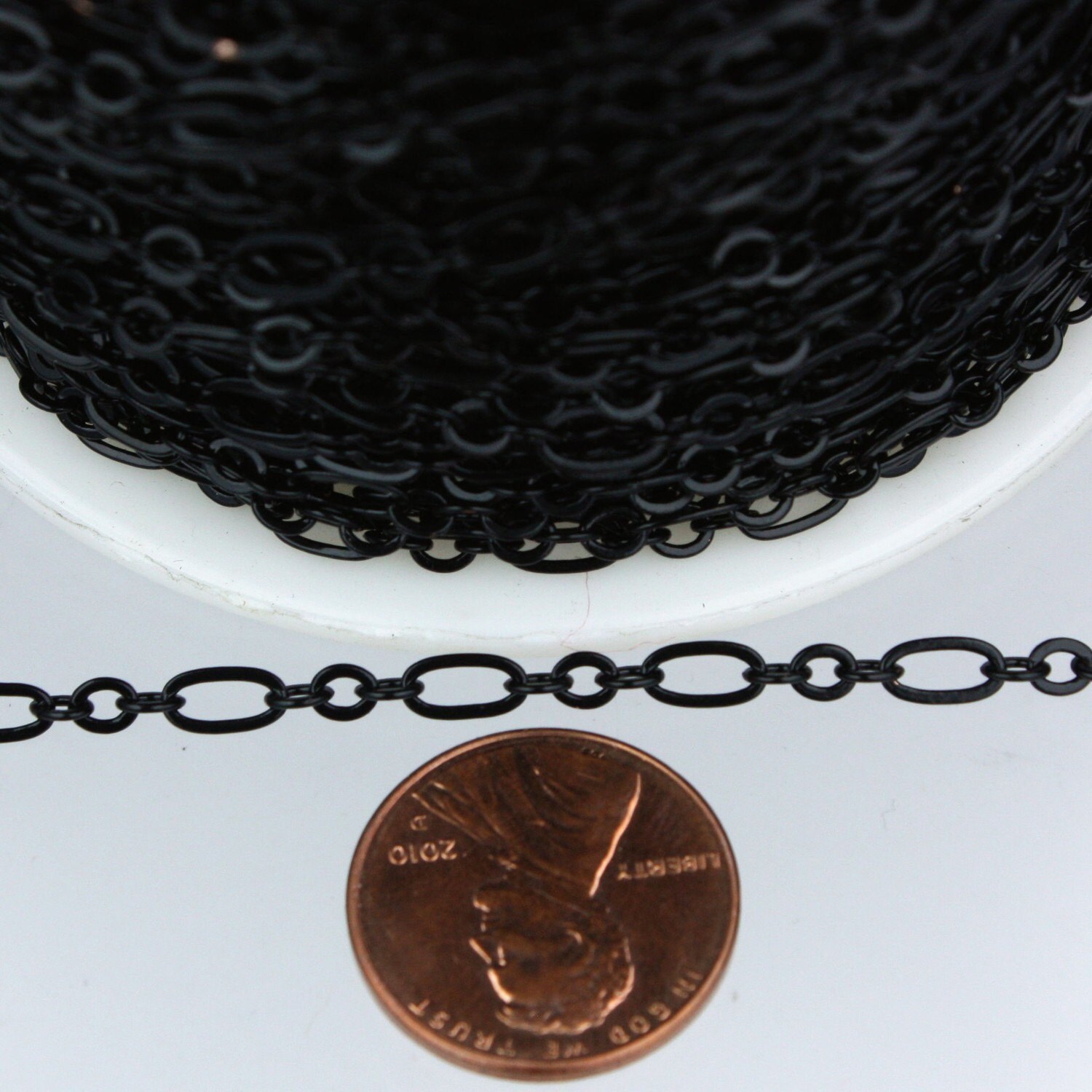 Black Chain Bulk Chain 10 ft of 3 and 1 Long and Short