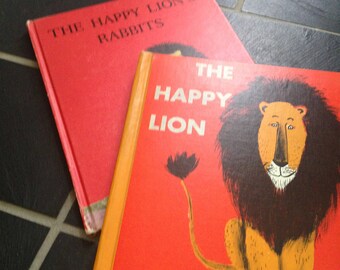 A pair: The Happy Lion and The Happy Lion's Rabbits Books by Louise Fatio Pictures by Roger Duvoisin