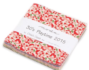 30's Playtime 2015 cotton charm pack by Chloe's Closet for Moda fabric