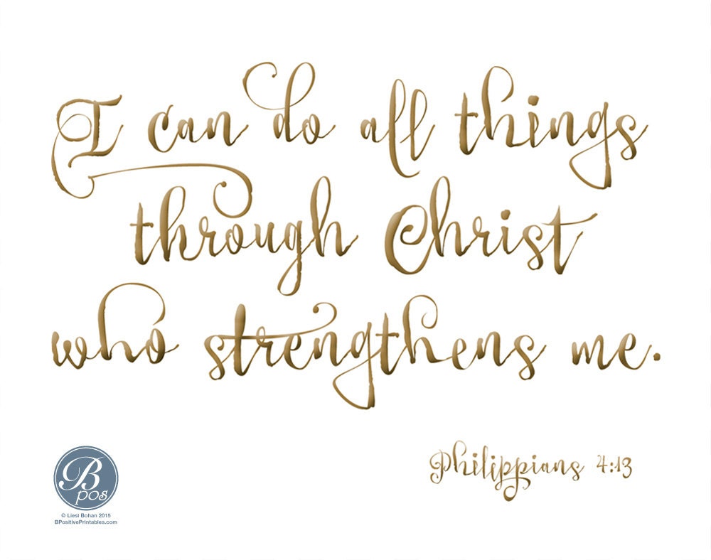 Philippians 4:13 I Can Do All Things Bible Verse Printable