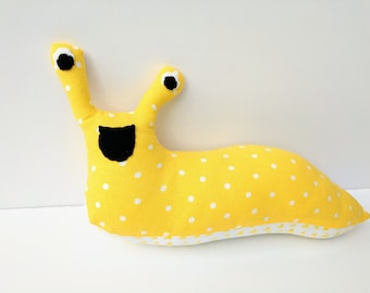 Yellow Banana Slug Plush / Yellow Stuffed Animal Banana Slug Plush