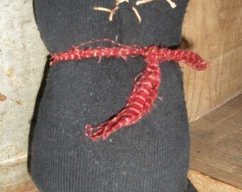 Primitive Sock Cat Red Tie