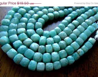ON SALE Amazonite faceted cube