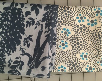 Amy Butler Cameo FQ Bundle Blue Cotton Fabric Floral Toile Quilting Sewing
