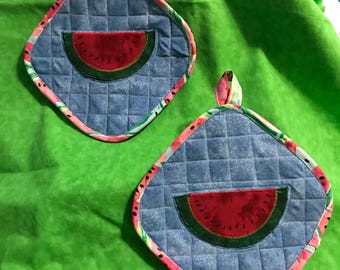 Watermelon potholders