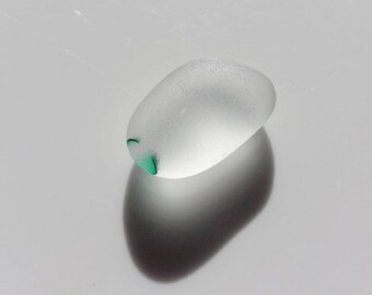 Collectors Seaglass - White and Green Pontil - Mar04 - from Seaham beach, UK
