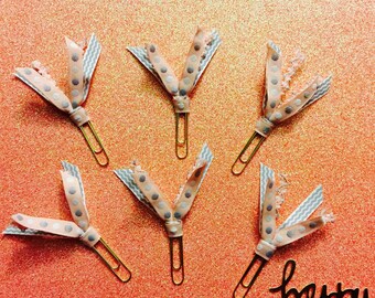 Ribbon Paper Clips (set of 3, Mix N Match)