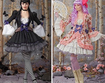 Simplicity Sewing Pattern 1300-Gothic Lolita Dress Size 6-12