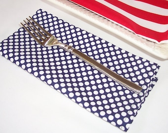 Dinner Napkins, Mixed Set of 4 , USA, July 4th, 4th of July, Patriotic Napkins, Red White And Blue Napkins, Cloth Napkins, Fabric Napkins