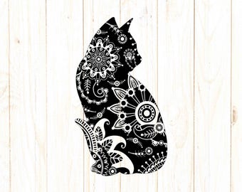 Download Cat mandala | Etsy