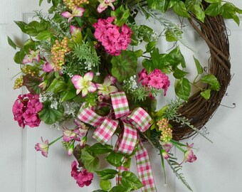 Spring Wreaths - Front Door Wreaths - Spring Door Wreath - Spring Decor - Spring Outdoor Wreath - Spring Decorations