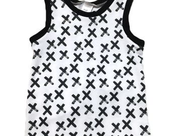 Monochrome Tank (Baby tank,todder tank,kids tank,Beater tank,monochrome birthday,Infant Tank,Tank top,geometric Tank Top, geometric Shirt)