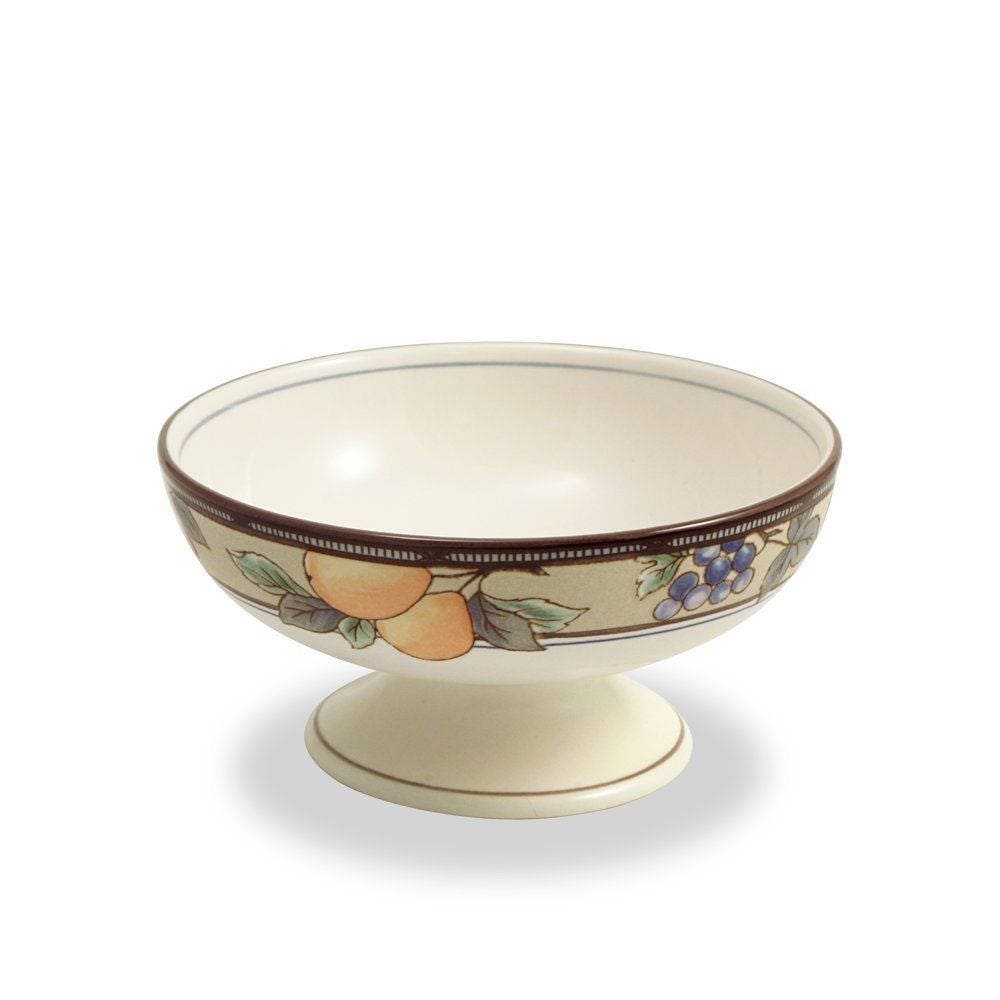 Vintage Mikasa Intaglio Garden Harvest Footed Sherbet Circa Zoom