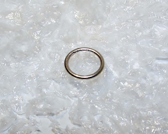 Ring silver soldered first title, round wire 1.2 mm, diameter 9.00 mm