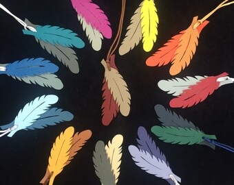 Leather Feather Bagcharms (Series II Fall Colors)