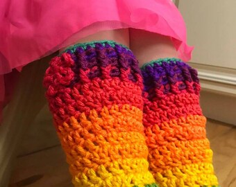 Rainbow Leg Warmers