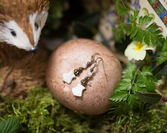 Nacre and pyrite Earrings