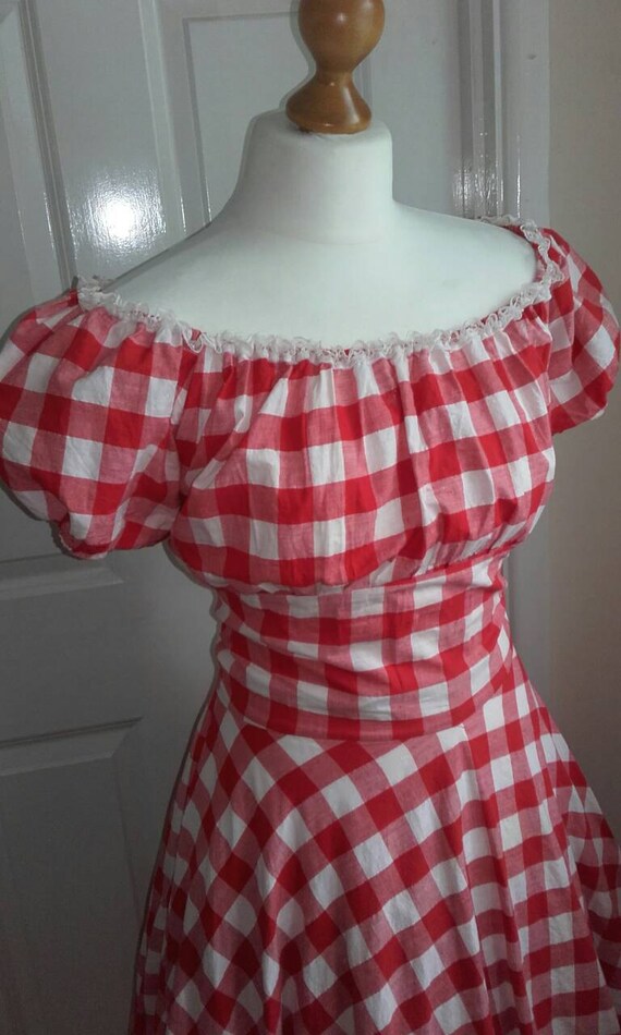 red gingham dress plus size