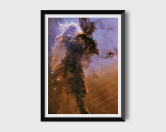 Carl Sagan / Space Art / Astronomy Art / Digital Download / Digital Print / Instant Download / Printable Art / Geometric Print / 12x16 in
