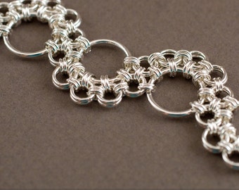Shenandoah Chainmaille Bracelet Handmade Sterling Silver 925 chain maille mail chainmail