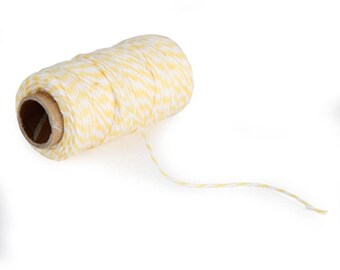 Bakers Twine - Small Roll - Yellow/White - 105 feet RJ3-1-YW