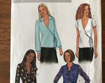 Butterick 3967 Wrap Top In 4 Variations Sizes 18, 20, and 22