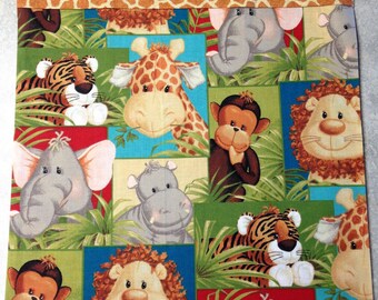Jungle Animals Travel Pillowcase - Zoo Animals Travel Pillowcase - Jungle Animals - Zoo Animals - Animals Pillowcase - Giraffe - Elephant