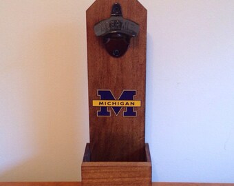 Michigan Wolverines Wall Mounted Bottle Opener