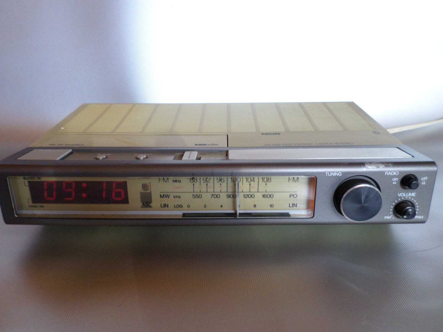 Vintage Philips wekkerradio electric alarm clock clock