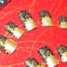 Japanese burlesque nail art false nail, fake nails, art nouveau, gold, black, gothic, glamourous, lolita accessory