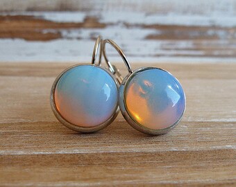 Ceylon Opal Gemstone Earrings/ Silver