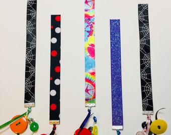 Ribbon and Button Bookmark
