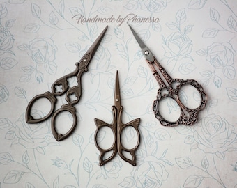 Vintage Style Scissors | Embroidery Scissors | Vintage Shears | Antique Scissors