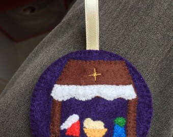 Christmas hand stitched felt ball