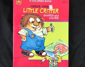 1992 Little Critter, Coloring Book. Shapes and Colors by Mercer Mayer. A Golden Book. Unused/Rare