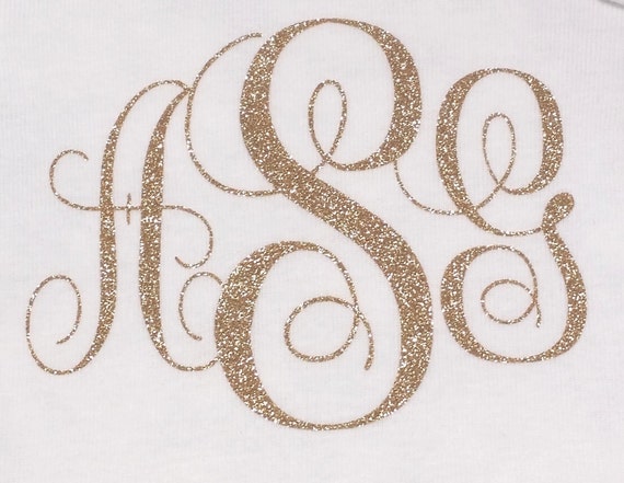 Monogrammed Iron On Letters Glitter Iron on Letters Glitter