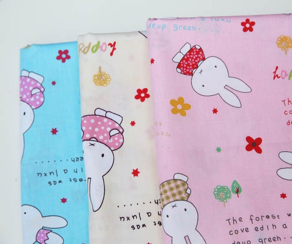Lovely Cartoon Colourful Miffy Bunny and Friends Flower Floral