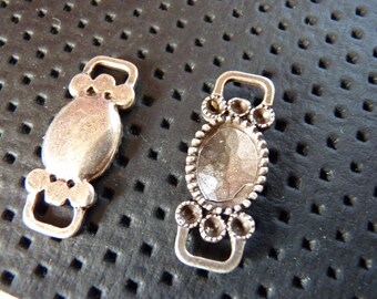 Connector / hollow to fill Princess clip silver