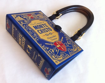 The Count of Monte Cristo Book Purse - Monte Cristo Book Cover Handbag - Alexandre Dumas Pocketbook - Classical Literature Book Bag